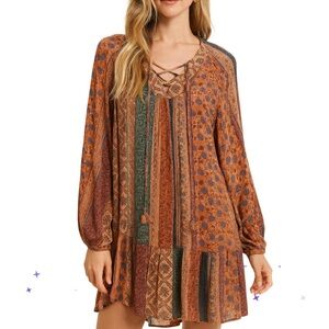 D157 Easel New Size Small Multi Boho Color Boho Dress